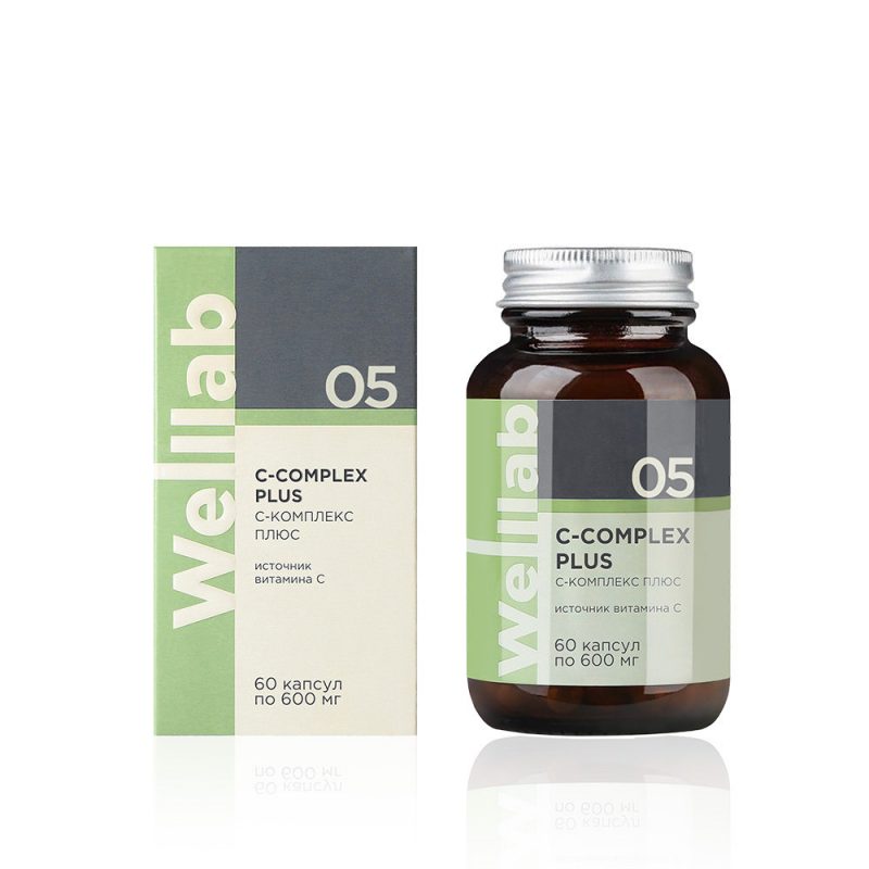 БАД с витамином С Welllab C-COMPLEX PLUS, 60 капсул