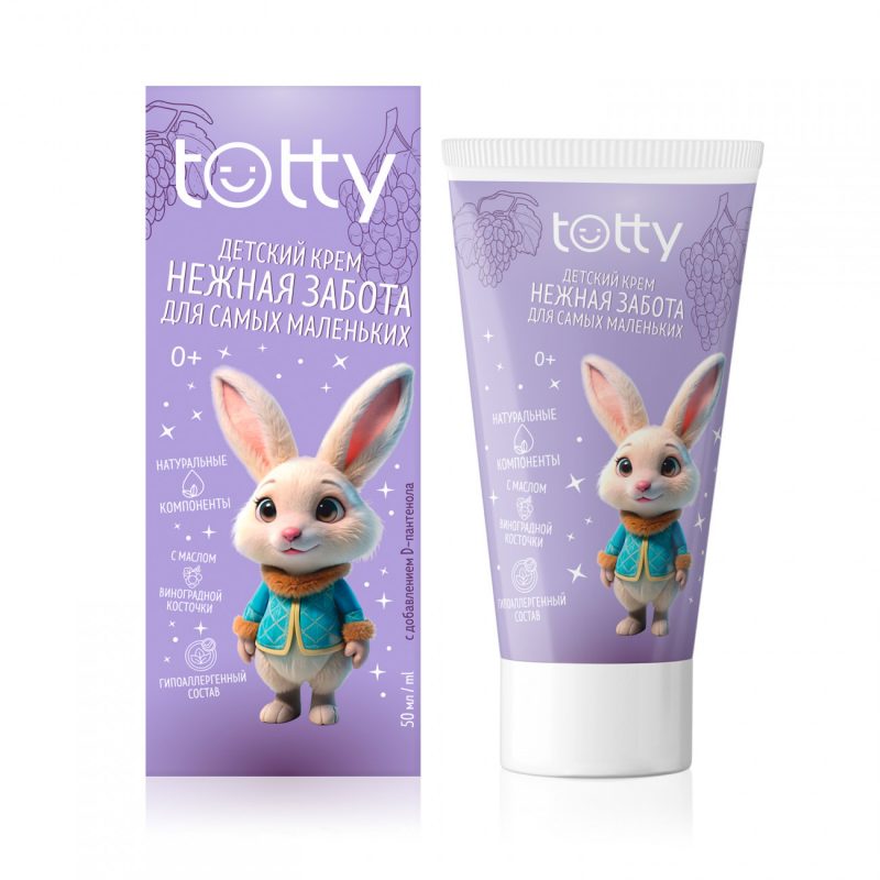 Детский крем TOTTY «Нежная забота для самых маленьких» 0+, 50 мл