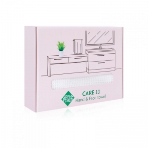 Вафельное полотенце для рук и лица Green Fiber CARE 10, молочное
